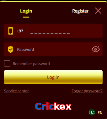 Crickex login preview